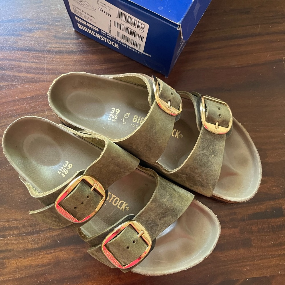 Birkenstock Arizona Big buckle in Jade